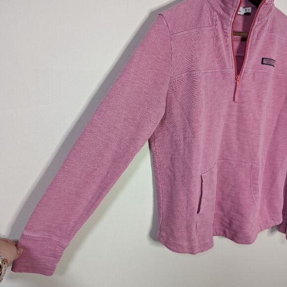 Vineyard Vines Pullover Quarter Zip Pink Sweater - Picture 6 of 11